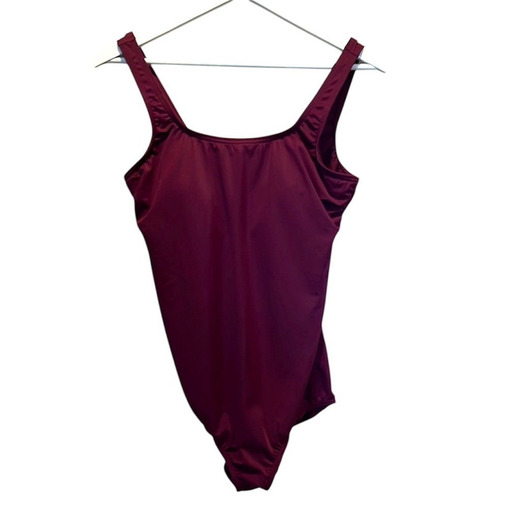 Lands' End Women's One Piece Swimsuit - Burgundy